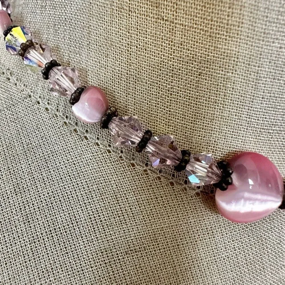 Handmade Artisan choker Necklace with Genuine Vintage Swarovski Crystals 💖 Ster